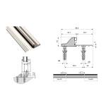 próg aluminiowy z uszczelnieniem przeciwdeszczowym 1050mm