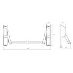 AssaAbloy: Tesa dźwignia panik 72mm szara