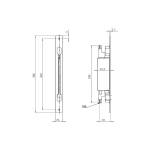 rygiel wpuszczany centralny 285x22mm/M6